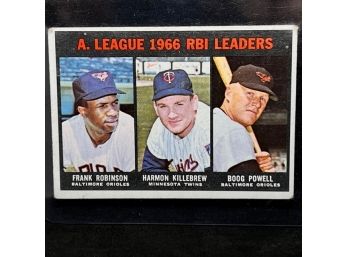 1967 TOPPS RBIE LEADERS FRANK ROBINSON, HARMON KILLEBREW & BOOG POWELL