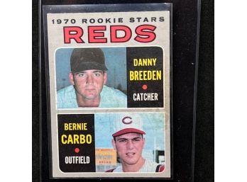1970 TOPPS RED ROOKIES DANNY BREEDEN & BERNIE CARBO
