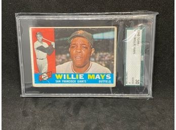 1960 TOPPS WILLIE MAYS SGC 2 HALL OF FAME