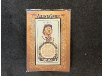 2020 TOPPS ALLEN AND GINTER RONALD ACUNA JR BAT RELIC