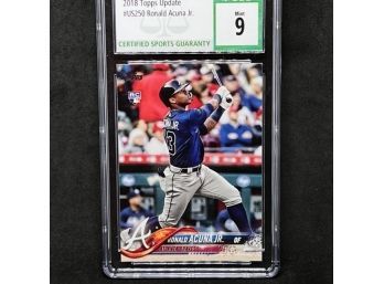 2018 TOPPS UPDATE RONALD ACUNA JR RC GRADED