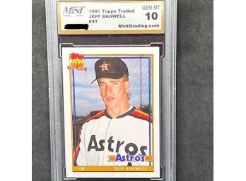 1991 TOPPS TRADED JEFF BAGWELL GEM MINT