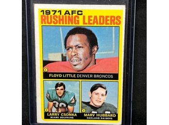 1972 TOPPS AFC RUSHING LEADERS W/ CSONKA, LITTLE