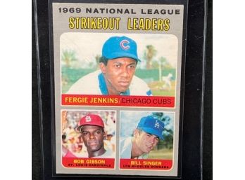 1970 TOPPS NL STRIKEOUT LEADERS W/ GIBSON & FERGIE