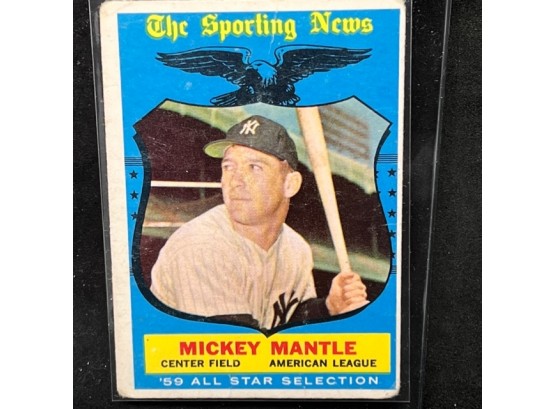 1959 Topps Mickey Mantle #564 All Star Sporting News