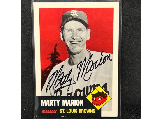 MARTY MARION AUTO - 8X ALL STAR