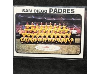 1973 TOPPS PADRES TEAM