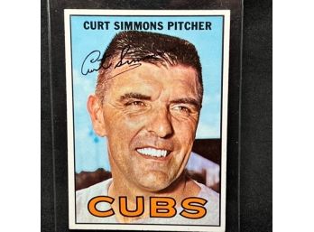 1967 TOPPS CURT SIMMONS AUTO