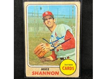 1968 TOPPS MIKE SHANNON AUTO
