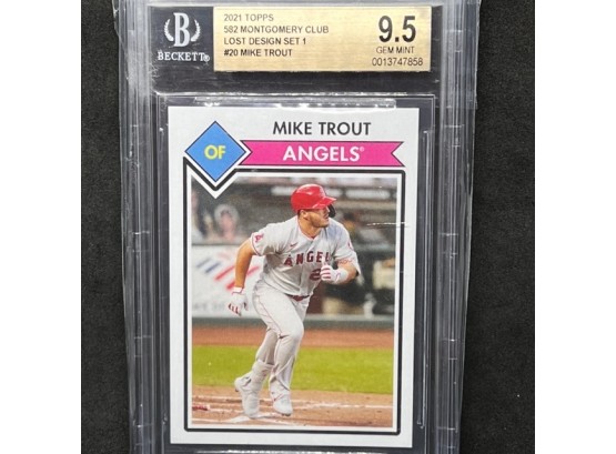 2021 TOPPS MONTGOMERY CLUB LOST DESIGN SET 1 MIKE TROUT GEM MINT!!!