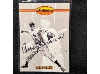 TED WILLIAMS CARD COMPANY BOBBY BROWN AUTO!