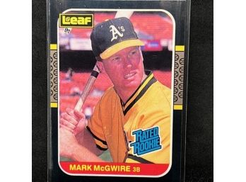 1987 LEAF RATED ROOKIE MARK MCGWIRE RC!