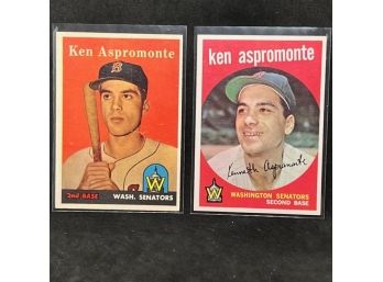 1958 AND 1959 TOPPS KEN ASPROMONTE