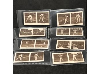 (8) GROUP OF 8 1930 GODFREY PHILLIPS LAWN TENNIS TOBACCO CARDS! CLEAN
