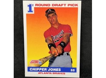 1991 SCORE CHIPPER JONES 1ST ROUND DRAFT PICK