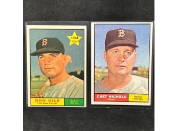 1961 TOPPS ROOKIE DON GILE & CHET NICHOLS