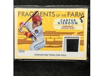 2019 TOPPS PRO DEBUT CARTER KIEBOOM FRAGMENTS OF THE FARM RELIC OF STADIUM MAP!