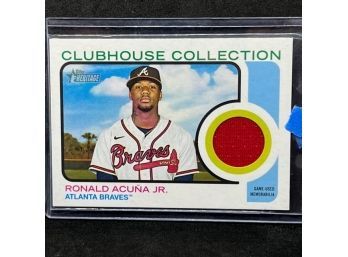 2021 TOPPS CLUBHOUSE COLLECTIONN RONALD ACUNA JR RELIC CARD