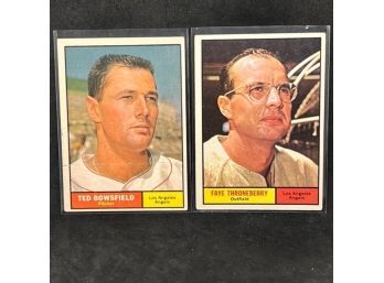 1961 TOPPS TED BOWSFIELD & FAYE THONEBERRY
