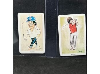 1979 VENORLANDUS LTD OUR HEROES FLIK-CARDS LEE TREVINO AND NICK FALDO