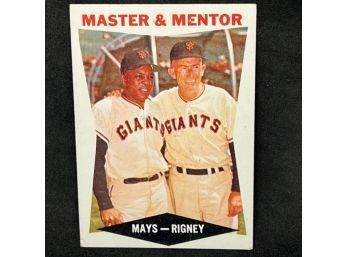 1960 TOPPS MASTER AND MENTOR WILLIE MAYS & BILL RIGNEY - HALL OF FAME