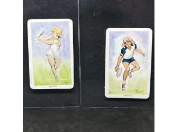 1979 VENORLANDUS LTD OUR HEROES FLIK-CARDS CHRIS EVERT & JOHN LLOYD