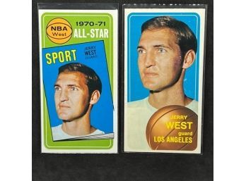 1970 TOPPS JERRY WEST & ALL STAR - HALL OF FAMER