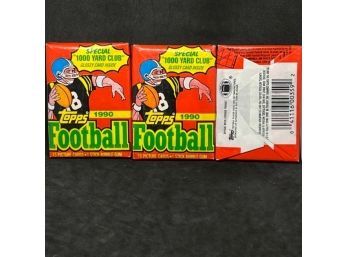 (3) 1990 TOPPS NFL SEALED PACKS - LOADED WITH HALL OF FAMERS