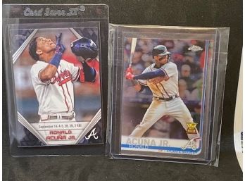 TOPPS RONALD ACUNA JR ROOKIE CUP AND INSERT