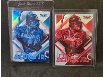 RONALD ACUNA BLUE AND RED PARALLELS