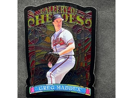 1998 TOPPS GALLERY STAINED GLASS GALLERY OF HEROES  GREG MADDUX - RARE