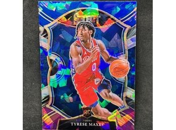 2021 SELECT TYRESE MAXEY CRACKED ICE PRIZM RC