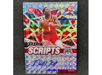 2021 MOSAIC ROOKIE SCRIPTS NATHAN KNIGHT AUTO SILVER PRIZM!