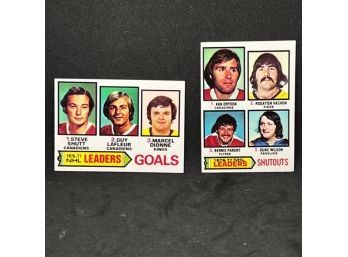 1977 TOPPS NHL LEADERS W KEN DRYDEN, GUY LAFLEUR, SHUTT, BERNIE PARENT