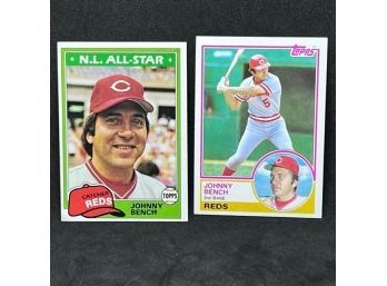 1981 AND 1983 TOPPS JOHNNY BENCH