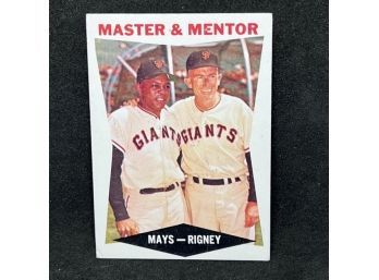 1960 TOPPS MASTER & MENTOR - WILLIE MAYS W/ BILL RIGNEY