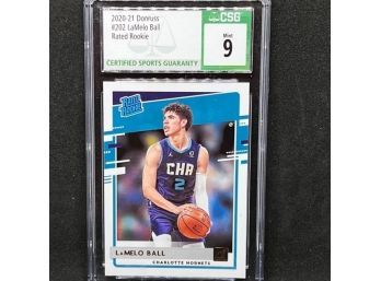 2020-21 DONRUSS RATED ROOKIE LAMELO BALL CSG 9