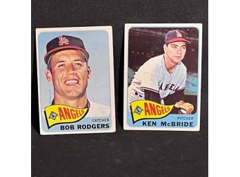 (2) 1965 TOPPS ANGELS: BOB RODGERS & KEN MCBRIDE