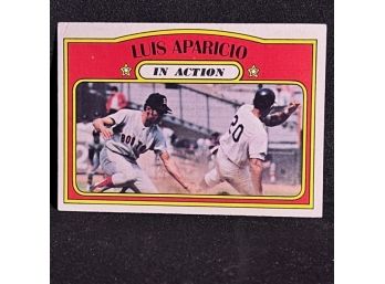 1972 TOPPS IN ACTION LUIS APARICIO- HALL OF FAMER