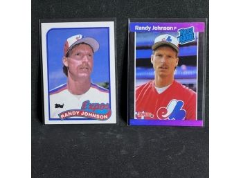 1989 TOPPS AND 1989 DONRUSS RATED ROOKIE RANDY JOHNSON RCs (2)