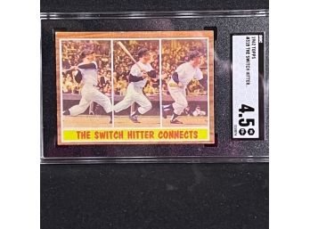 1962 TOPPS MICKEY MANTLE THE SWITCH HITTER CONNECTS
