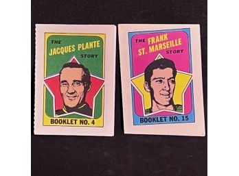 (2) 1971 TOPPS JACQUES PLANTE & FRANK ST. MARSEILLE