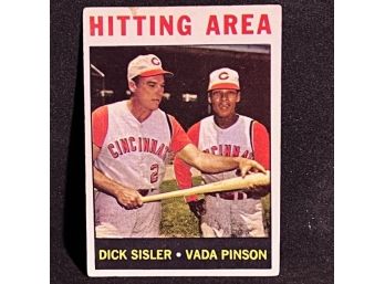1964 TOPPS HITTING AREA - DICK SISLER & VADA PINSON