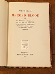 Merged Blood And Other Stories By Jay G. Sigmund SIGNED Limited Numbered Edition