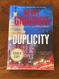 Duplicity By Newt Gingrich SIGNED First Edition