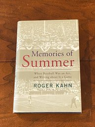 Memories Of Summer By Roger Kahn Signed & Inscribed Second Printing