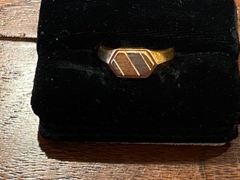 18kt Tri Color Gold Men's Pinky Ring 6.39 Grams Ring Size Approximately 5.5 -6