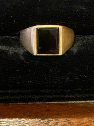14kt Gold Onyx Men's Pinky Ring 4.67 Grams Size Approximately 5.5 -6