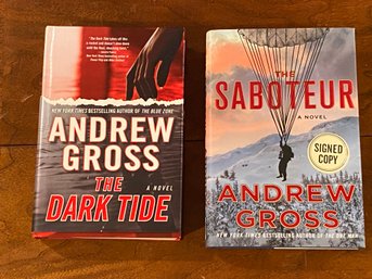 Andrew Gross SIGNED First Editions - The Dark Side & The Saboteur