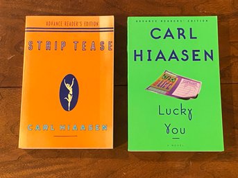 Strip Tease & Lucky You By Carl Hiaasen SIGNED Advance Reader's Editions First Editions